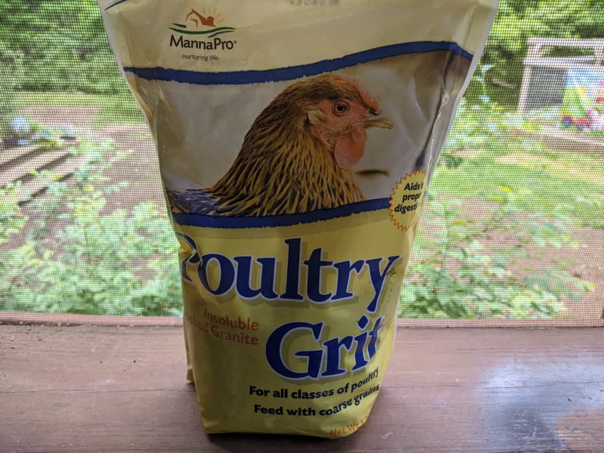 poultry grit in bag